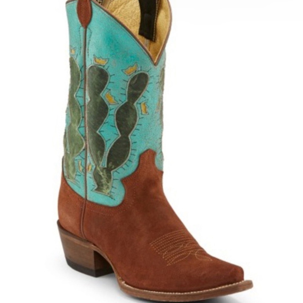 Justin’s PEARCE'D TOBACCO WESTERN BOOTS - SNIP TOE
